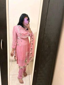 Pink Floral Kurta Set