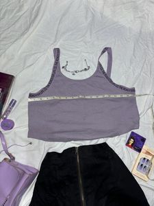 Ribbed Lavender Cami Top