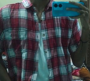 Red Checked Cotton Shirt