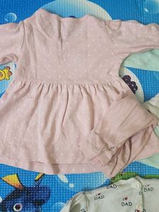 3 Cute Baby Dresses Bundle + Pajamis