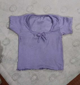 Gorgeous Lavender Crop Top