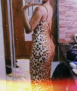 Leopard Print Bodycon Midi Dress