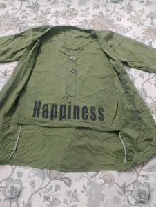 Olive Green &#39;Happiness&#39; Top