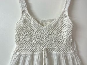 White Crochet Sundress