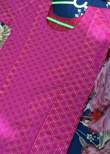 Beautiful Chanderi Rani Colour Kurti