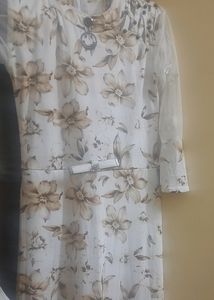Off White Tunic  Stretchable Dress