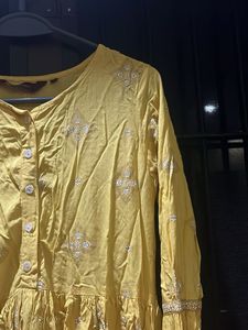 Yellow Printed Maxi Dress