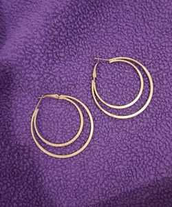 Golden Double Layered Hoops