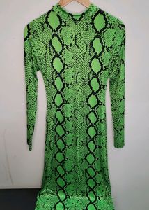 Neon Green Slim Fit Gown