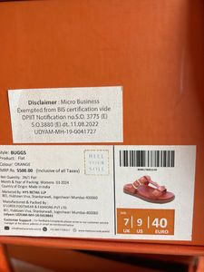 Orange Studded Flats