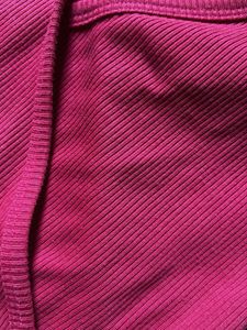 Pink Ribbed Wrap Top