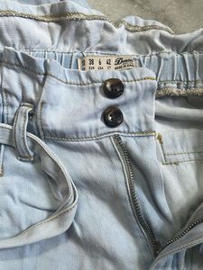 Paper Bag Waist Denim Jeans