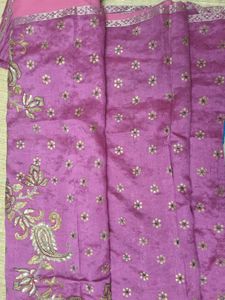 Purple festivewear Saree