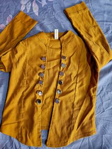 Mustard Button Down Top