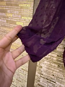 Purple Peplum Style Top