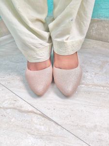 3 Inch Sparkly Peach Heels