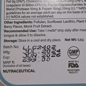 Wellbeing Nutrition Gut Health Strips