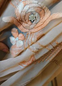 Peach Embellished Saree