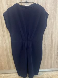 Navy Blue Cap Sleeve Dress