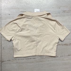 H&amp;M Collared Crop Tee