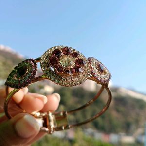Elegant Gemstone Bangle Bracelet