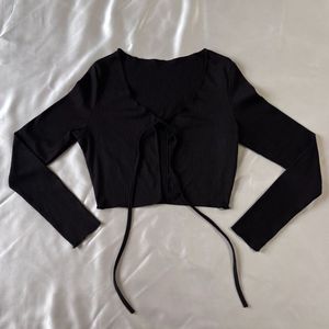 Urbanic Black Tie Up Shrug/Top