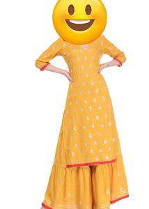 &#34;Yellow Sharara Set with Intricate Embroidery&#34;