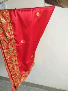 Saree With Duppata And Also Have Unstitched Blouse