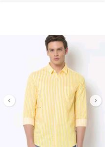 Striped Yellow Casual Shirt