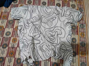 Patterned White Shirt