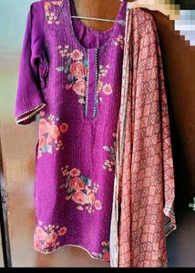 Kurta Set With Palazzo And Dupatta