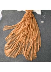 Flowy Amber High Low Maxi Dress