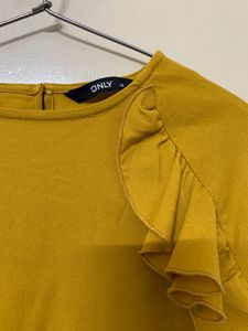 Only Top Mustard Party Wear