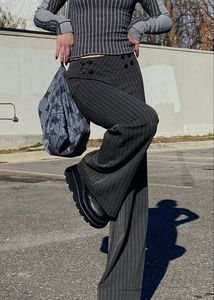 Pinstriped Black Pants