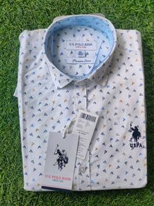 US Polo Formal White Futuristic Design