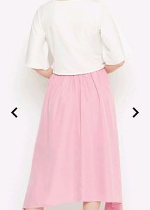 Waist Tie Up Top And Skirt Set