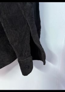 Men XL Corduroy Black Shirt