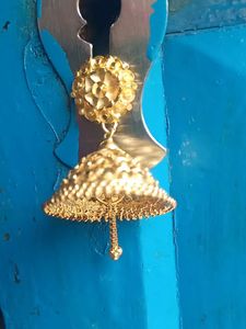 Stunning 1gram Gold Plated Jhumka Earrings