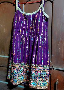 Purple Embellished Indian Dress