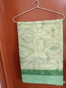 Cotton Yellow and Green Sareeye