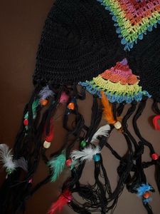 Crochet Halter Fringe Top