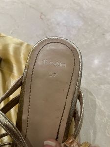 Bershka Imported Gold Heels