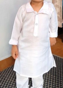 Boys White  Kurtha