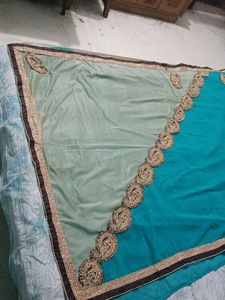 Elegant Teal Saree