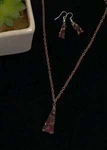 Handmade Pressed Flower Jewelry Set💗💗🫧