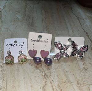 Earring Set - Butterfly, Heart, Square
