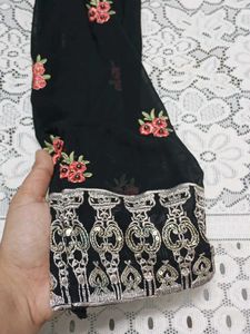 Black Embroidered Pakistani Suit