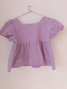 Lilac Puff Sleeve Top