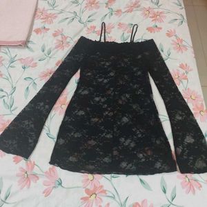 Black Lace top / Mini Dress