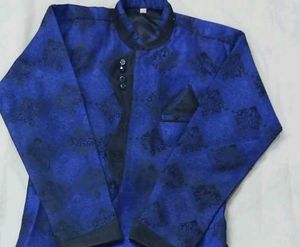 Boys' Blue Kurta Set (sherwani)